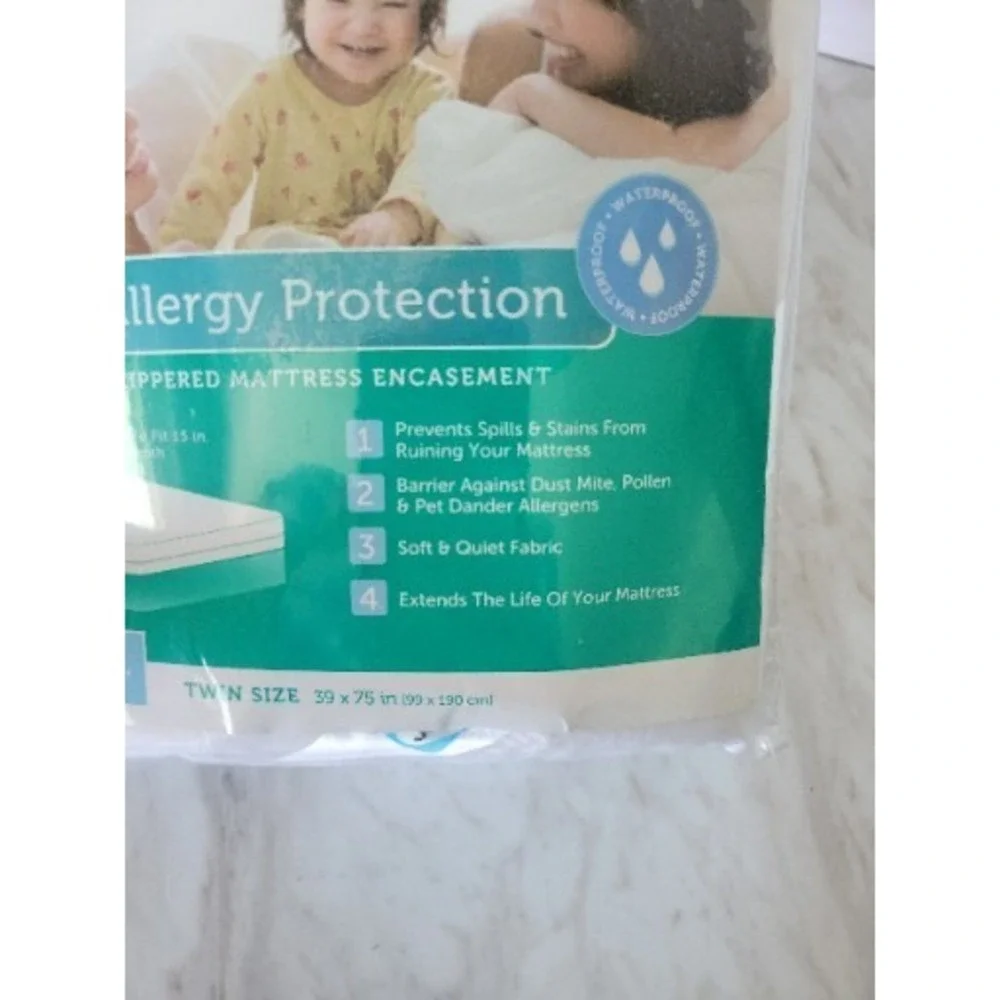 Sealy posturepedic mattress zippered allergy protection Cover twin brand‎ new